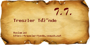 Treszler Tünde névjegykártya