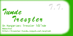 tunde treszler business card